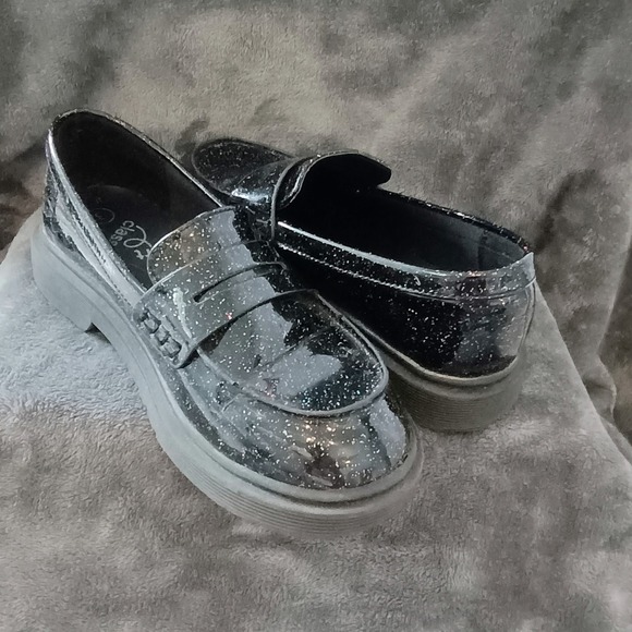 Art Class Celia Glitter Slip-On Loafers Black Onyx - Girls Size 3 - Picture 16 of 16